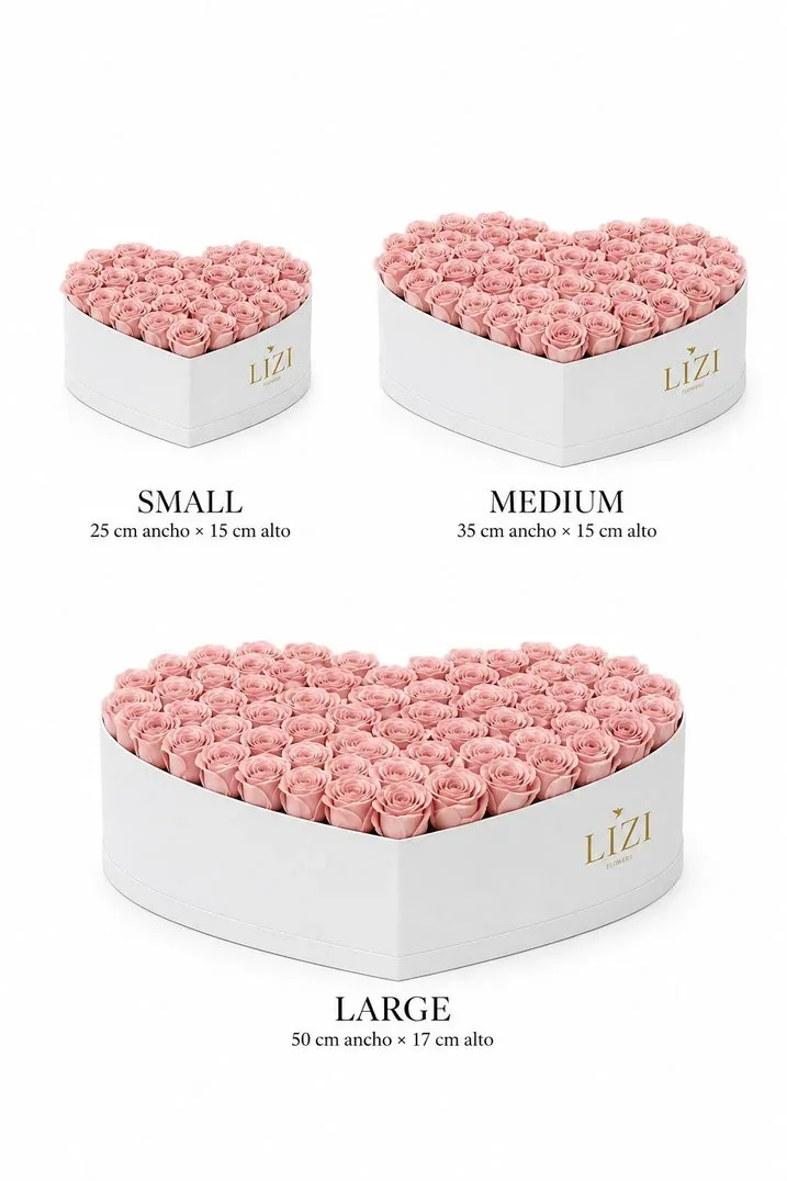 Guía de tamaños del catálogo: Colección Amor